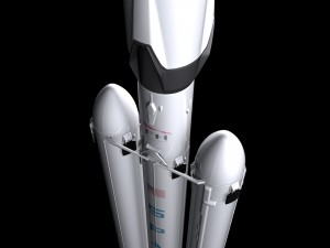 falcon heavy v12 fully reusable Modèle 3D