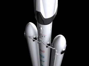 falcon heavy v12 fully reusable 3D Model