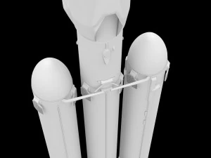 falcon heavy v12 fully reusable 3D Model
