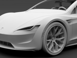 tesla roadster 2020 3D Модель