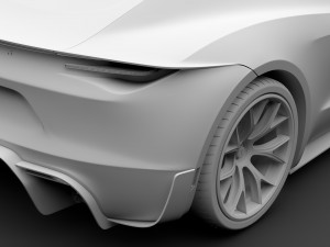 tesla roadster 2020 3D Модель