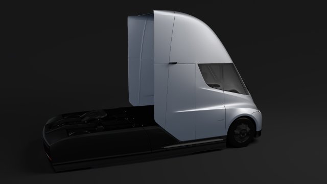 tesla semi 2axis 2018 3D मॉडल .c4d .max .obj .3ds .fbx .stl .blend