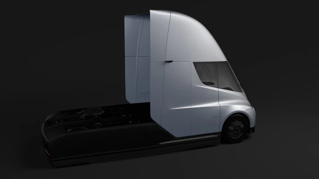 tesla semi 2-osiowa 2018 Model 3D .c4d .max .obj .3ds .fbx .stl .blend 