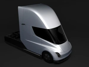 tesla semi 2-osiowa 2018 Model 3D