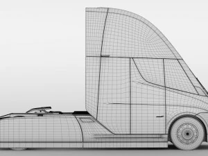 tesla semi 2-osiowa 2018 Model 3D