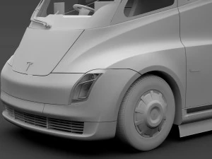 tesla semi 2-osiowa 2018 Model 3D
