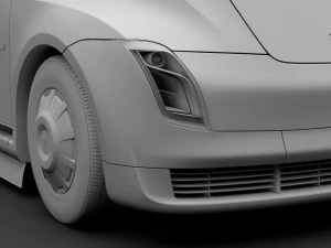 tesla semi 2-osiowa 2018 Model 3D