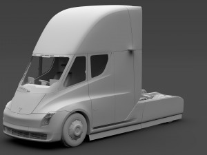 tesla semi 2axis 2018 3D मॉडल