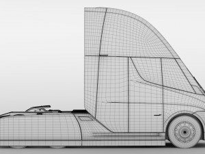 tesla semi 3axis 2018 3D Model