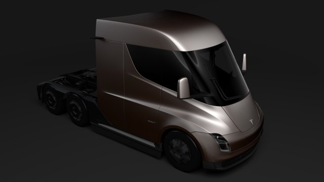 tesla semi lr 2018 3D Model .c4d .max .obj .3ds .fbx .stl .blend 