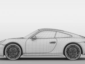 porsche 911 carrera t coupe 991 2018 3D Model