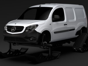 mercedes benz citan van ski 2018 3D Модель