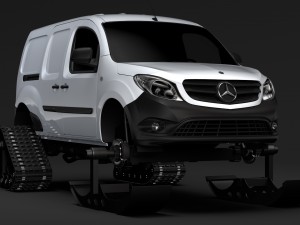 mercedes benz citan van ski 2018 3D Модель