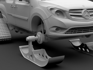 mercedes benz citan van ski 2018 3D Модель
