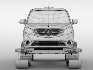 mercedes benz citan van ski 2018 3D Модель