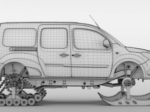 mercedes benz citan van ski 2018 3D Модель