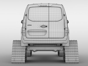 mercedes benz citan van ski 2018 3D Модель