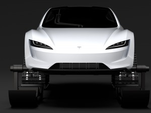 tesla roadster ski 2018 3D Model