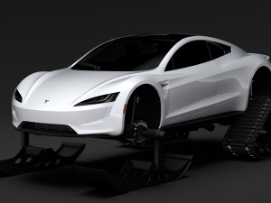 tesla roadster ski 2018 3D Модель