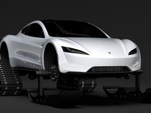 tesla roadster ski 2018 3D Model