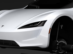 tesla roadster ski 2018 3D Модель