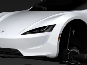 tesla roadster ski 2018 3D Model