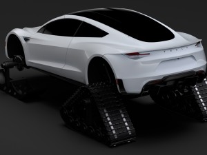 tesla roadster ski 2018 3D Модель