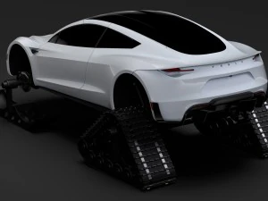 tesla roadster ski 2018 3D Model