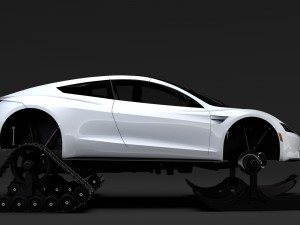tesla roadster ski 2018 3D Модель