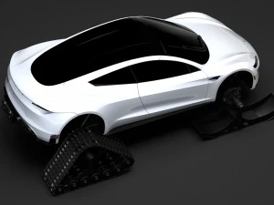 tesla roadster ski 2018 3D Model