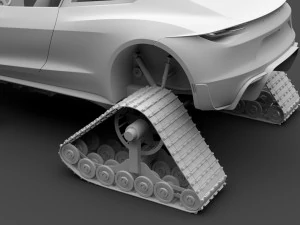 tesla roadster ski 2018 3D Model