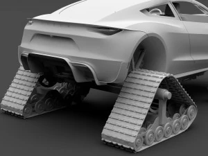 tesla roadster ski 2018 3D Model