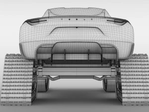 tesla roadster ski 2018 3D Model