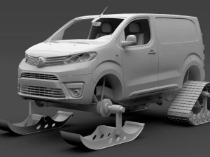 toyota proace van ski 2018 3D Model