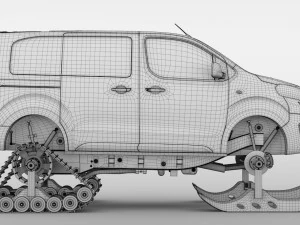 toyota proace van ski 2018 3D Model