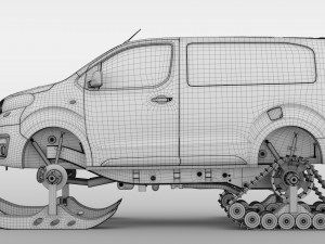 toyota proace van ski 2018 Modelo 3D