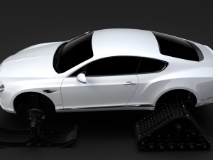 bentley continental gt ski 2018 3D-Modell