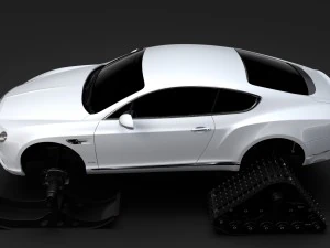 bentley continental gt ski 2018 3D Model