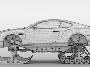 bentley continental gt ski 2018 3D-Modell