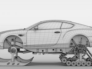 bentley continental gt ski 2018 3D Model