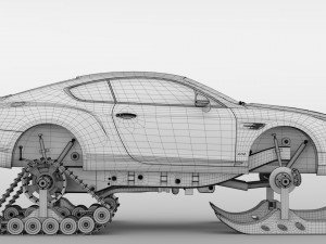bentley continental gt ski 2018 3D-Modell
