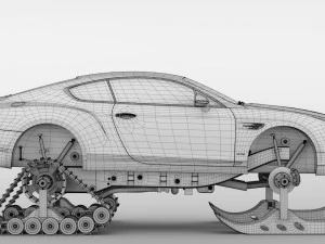 bentley continental gt ski 2018 3D Model