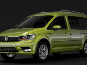 volkswagen caddy maxi 2018 3D मॉडल