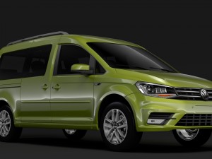 volkswagen caddy maxi 2018 3D मॉडल