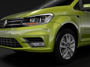 volkswagen caddy maxi 2018 3D मॉडल
