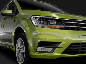 volkswagen caddy maxi 2018 3D मॉडल
