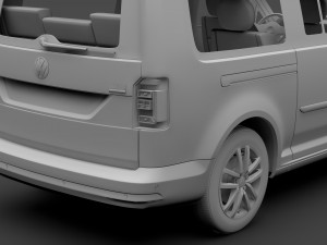 volkswagen caddy maxi 2018 3D मॉडल