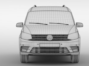 volkswagen caddy maxi 2018 3D मॉडल