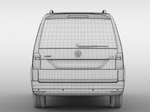 volkswagen caddy maxi 2018 3D मॉडल