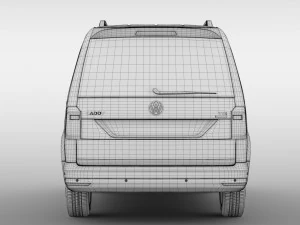 volkswagen caddy maxi 2018 3D Model